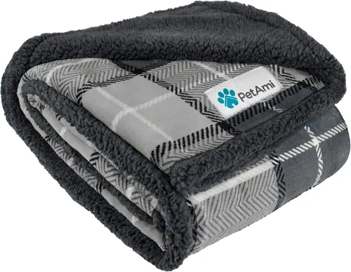 Vista 14 de PetAmi Manta para perros pequeños y medianos, manta de cama para mascotas, gatos, cachorros, gatitos, funda de vellón para muebles, protector