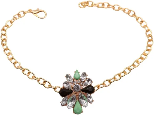 Vista 6 de Trendy Fashion Jewelry Cadena de bota occidental para mujer, pulsera de metal dorado, tobillera con dije de estrella brillante, Metal