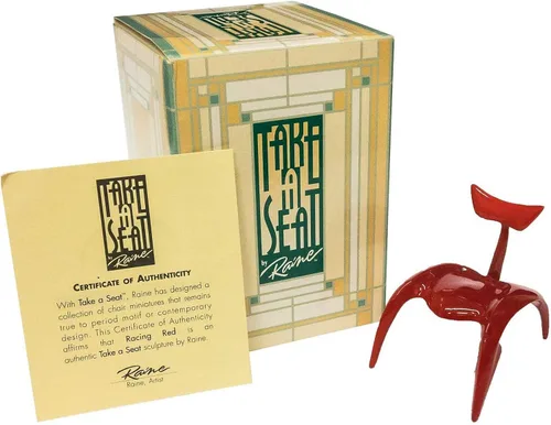 Vista 2 de Take a Seat Racing Silla roja resina menta en caja