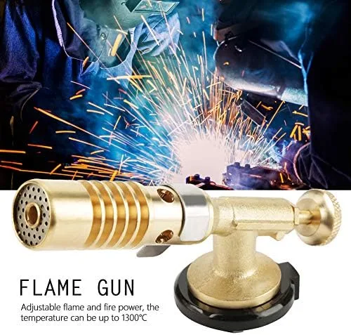 Vista 3 de Antorcha de cocina BBQ Llama Camping Profesional Portátil Latón Cocina Cocina Gas Butano Antorcha Culinaria Soldadura BBQ Pistola de llama Kit