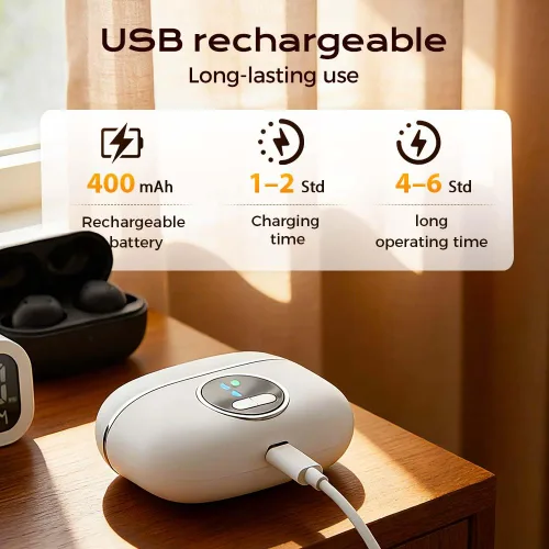 Vista 7 de Cortaúñas eléctrico automático, recortador de uñas eléctrico 3 en 1 con luz LED, diseño mejorado de doble hoja, molinillo de uñas eléctrico