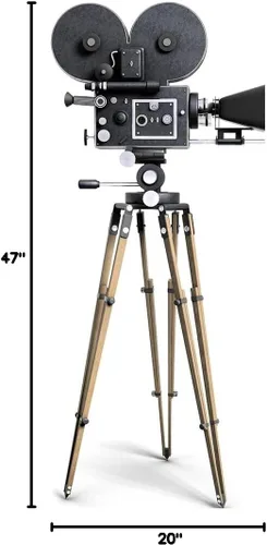 Vista 3 de SP12147 Old Fashioned Hollywood Movie Camera Set Prop Cartón Cutout Standee Stand Up