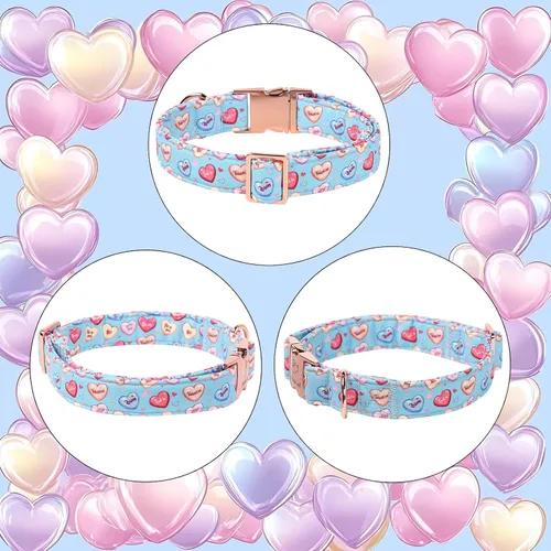 Vista 217 de Collar para perros del 4 de julio, collares patrióticos azules para cachorros y perros pequeños, ligero y ajustable 1776 collares para cachorros