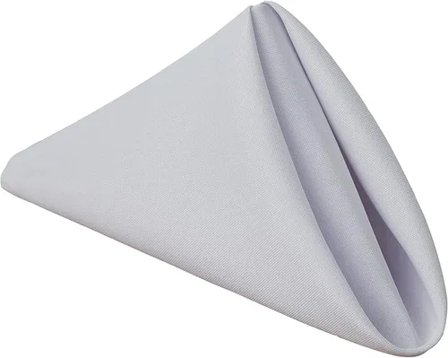 Vista 10 de Pomp Servilleta de tela de poliéster beige de 17 x 17 pulgadas (paquete de 12) Tela de fácil cuidado resistente a las arrugas y a las manchas