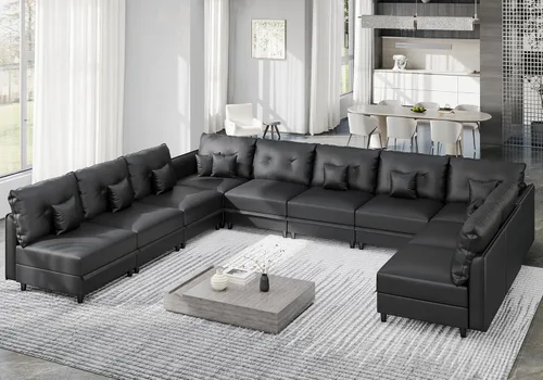 Vista 24 de LLappuil Sofá modular modular grande de 21 asientos con almacenamiento Gris