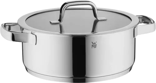 Vista 7 de WMF Compact Cuisine - Juego de cacerolas de inducción de 5 piezas con tapa de cristal, acero inoxidable Cromargan pulido, juego de ollas