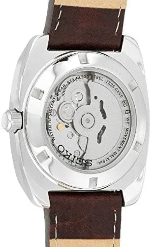 Vista 6 de SEIKO Automatic Watch for Men - Recraft Series - Brown Leather Strap, DayDate Calendar, 50m Water Resistant