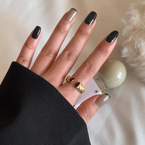 Vista 2 de Anillo trenzado de acero inoxidable chapado en oro vintage con circonita cúbica ovalada, ajustable, para mujer