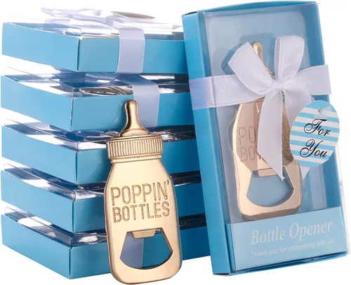 Vista 9 de Juego de 24 abridores de botellas para baby shower, recuerdos para invitados, bonitos abrebotellas con forma de poppin, recuerdos para baby shower