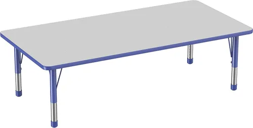 Vista 26 de FDP - Mesa rectangular para actividades escolares y aulas (24 x 36 pulgadas), patas gruesas para niños pequeños, altura ajustable de 15 a 24