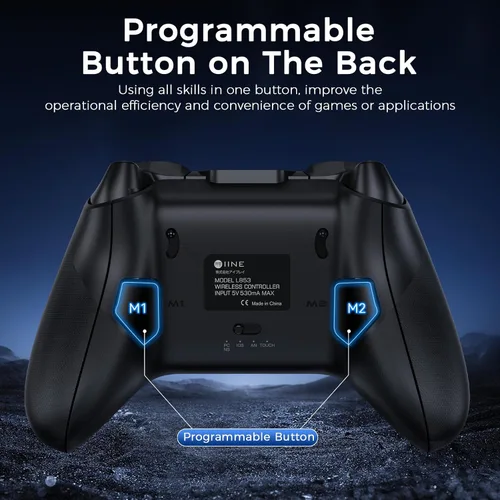 Vista 6 de IINE Wireless PC Controller, (No Drift) Wireless Gaming Controller with Bluetooth Adaptor for PCSwitchSteamPhonePad, Gamepad Game Controller with
