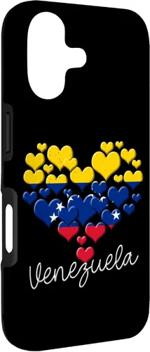 Vista 3 de Funda para iPhone 17 con diseño de corazón hispano con bandera venezolana con orgullo de Venezuela