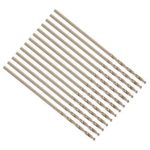 Vista 291 de PATIKIL Broca Jobber de 0.039 in, vástago recto M35 cobalto 5% acero de alta velocidad 135° acabado dorado para metal duro de acero inoxidable - 2