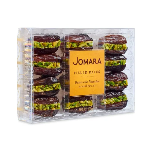 Vista 4 de Dátiles orgánicos Wanan con pistacho, 7 onzas (7.05 oz) Dátiles secos naturales Frutas secas saludables para aperitivos – Fuente natural