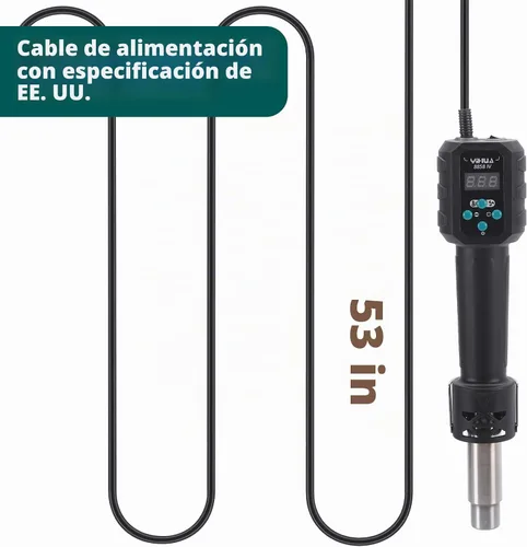 Vista 8 de YIHUA 8858 IV Pistola de calor multiusos para manualidades, soldadura electrónica, bricolaje, tubos retráctiles y envoltura, marcador de antorcha