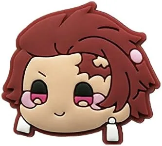 Vista 4 de 11 dijes para zapatos de anime Kimetsu no Yaiba Chibi, accesorios para zuecos de manga y zuecos de Demon Slayer Croc Charm para una variedad