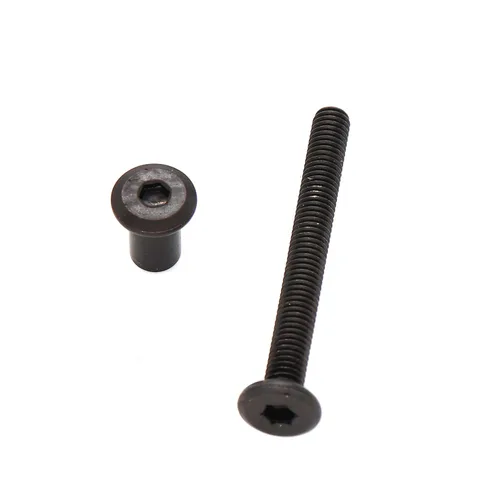 Vista 8 de Juego de 10 tuercas hexagonales M6 x 0.394 in, tornillos negros M6x15mm, para muebles, camas y armarios