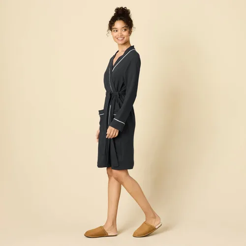 Vista 4 de Amazon Essentials Bata ligera de punto gofre de longitud media para mujer (disponible en tallas extragrandes)