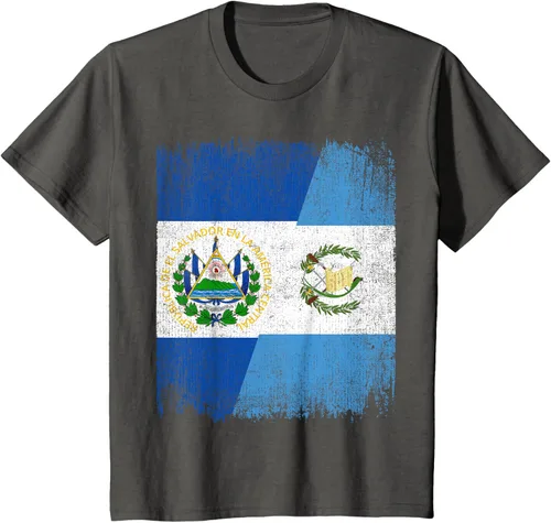 Vista 34 de Camiseta Half El Salvador Bandera de Guatemala con raíces guatemaltecas