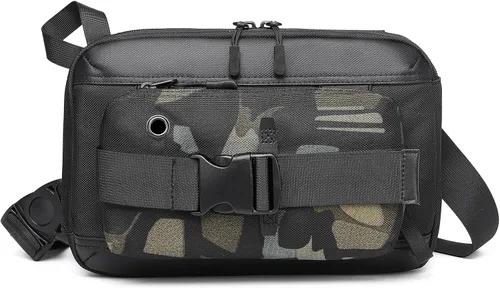 Vista 7 de Mochila cruzada para el pecho, riñonera cruzada para exteriores, senderismo, viajes, correr