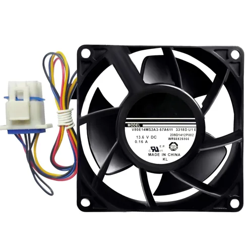 Vista 8 de Motor de ventilador evaporador de refrigerador OEM actualizado WR60X26866 2025, compatible con refrigerador GE, reemplaza V80E14MS2A3-57A611