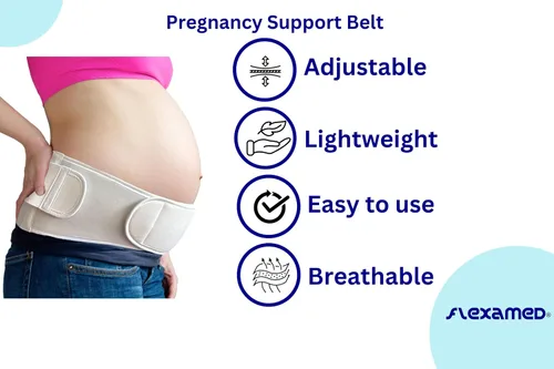 Vista 3 de FlexaMed - Soporte ajustable para embarazo y espalda de 6 pulgadas, grande