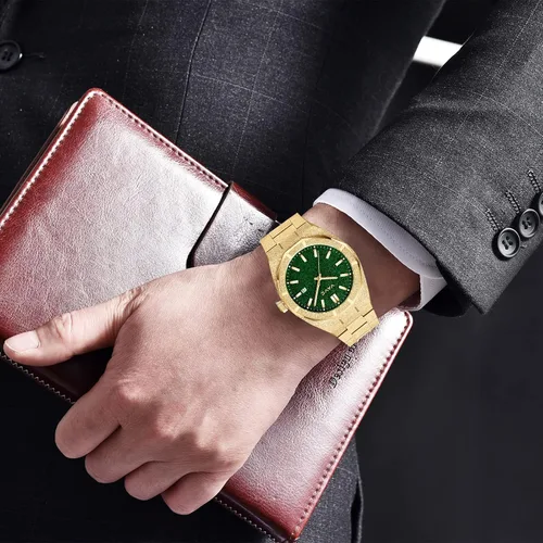 Vista 6 de VAVC Reloj de lujo para hombre, reloj de pareja, elegante reloj para negocios, regalo o graduación, analógico impermeable para hombres y mujeres