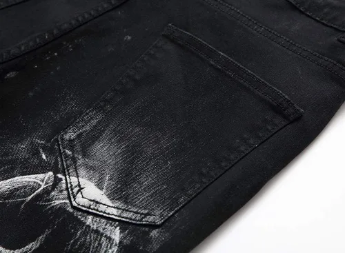 Vista 33 de Enrica Pantalones vaqueros estampados casuales para hombre