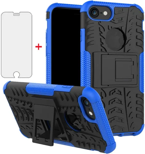 Vista 13 de Funda de teléfono para iPhone 7plus 8plus 7/8 Plus 5.5 con protector de pantalla de vidrio templado y soporte, accesorios híbridos duros