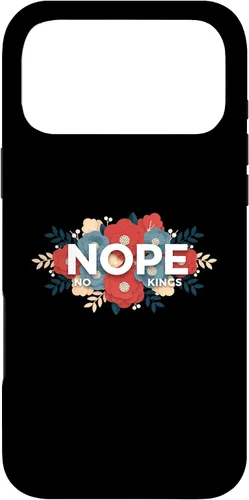 Vista 21 de Nope, No Kings Floral Statement Art Print for Makers Case for iPhone 11 Pro Max