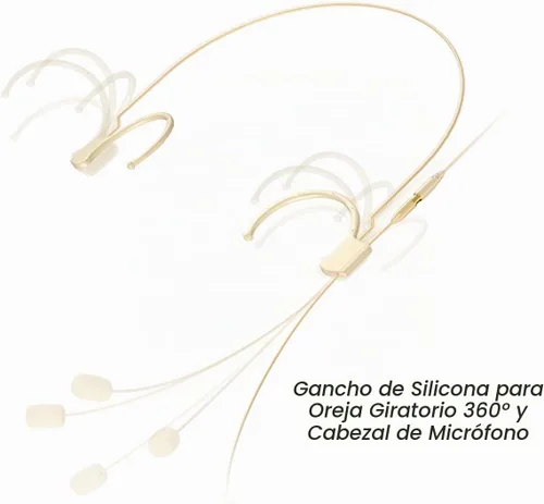 Vista 2 de KIMAFUN Auriculares/Micrófono de Diadema Profesional Earset Sobre la Oreja Colgante Micrófono Condensador Compatible con Sistema Inalámbrico