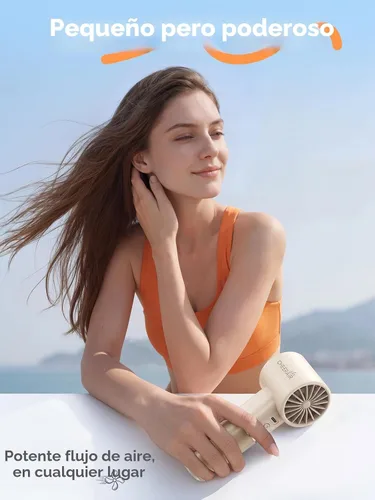Vista 2 de Handheld Portable Fan, 6-Speed Rechargeable Powerful Mini Fan Crema