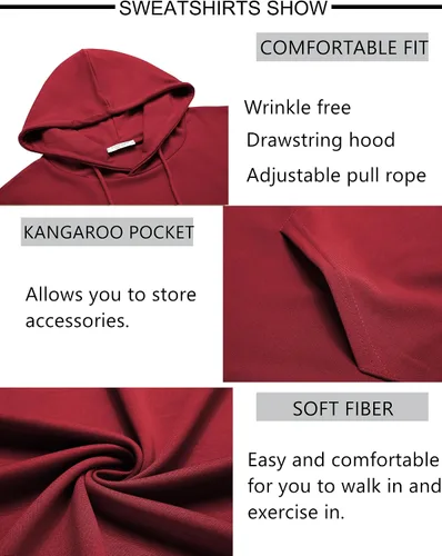 Vista 23 de COOFANDY Conjunto deportivo de 2 piezas para hombre, conjunto deportivo casual con capucha