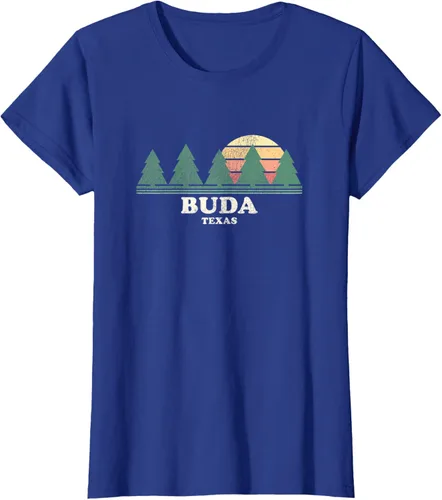 Vista 8 de Buda TX Vintage Throwback Tee Retro 70s Design T-Shirt