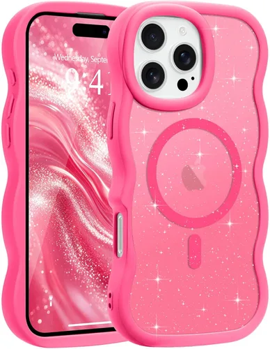 Vista 113 de Pepmune - Funda para iPhone 12 Pro Max con marco ondulado y estructura rígida, color mate claro, cubierta trasera unisex, compatible con Magsafe
