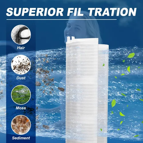 Vista 3 de FS-2005 DE - Juego de filtros de rejilla para piscina (60 pies cuadrados), compatible con Unicel FS-2005, PFS3060, Filbur FC-9550, Hayward Pro-Grid