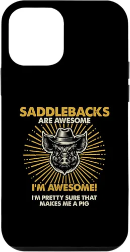 Vista 12 de iPhone 15 Pig Dad Mom Awesome - Funda para sillín de criador de granjeros