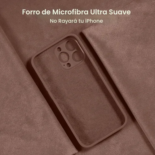 Vista 5 de FireNova Funda diseñada para iPhone 15 Pro, funda de silicona mejorada [protección de cámara] con [2 protectores de pantalla], forro