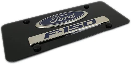 Vista 2 de Au-TOMOTIVE GOLD - Placa de matrícula con doble logotipo para Ford F-150 (negro)