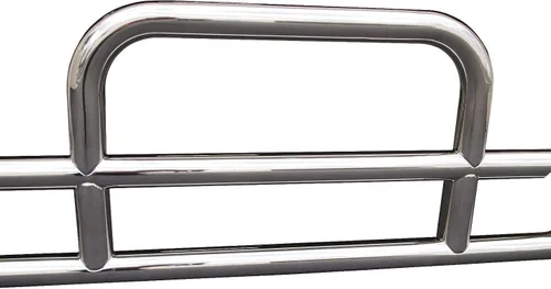 Vista 4 de QSC Truck Parts Protector de parachoques de ciervo de acero inoxidable pulido 304 w/soporte para Kenworth T680 13-21