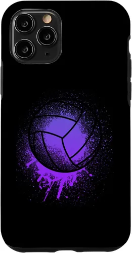 Vista 26 de iPhone 15 Jugador de Voleibol Deporte Niñas Mujeres Bday Purple Beach Team Case
