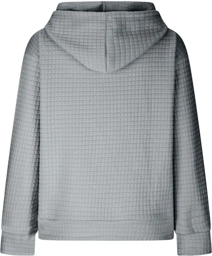 Vista 4 de Linda sudadera con capucha con estampado de corazón para mujer, sudaderas con capucha de gofre, casual, holgada, para adolescentes y niñas