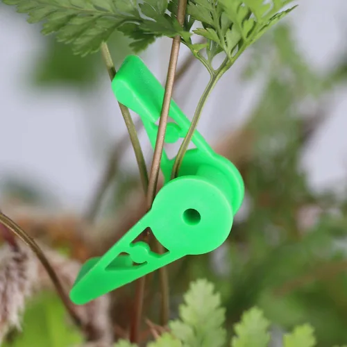 Vista 2 de 80 clips de entrenamiento de tallo de plantas, ramas dobladoras de brotes de plantas de bajo estrés, clips de soporte para plantas, abrazaderas