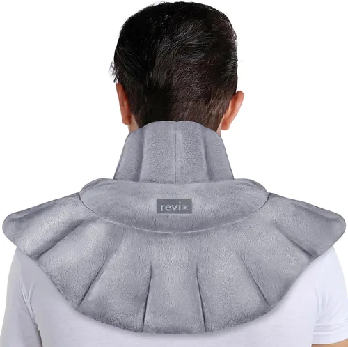 Vista 8 de REVIX Almohadilla térmica para microondas para cuello, hombros y espalda, envoltura térmica para microondas con calor húmedo para tensión muscular