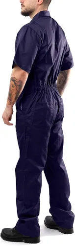 Vista 4 de Kolossus Overol de manga corta para hombre, mezcla - Mono de trabajo para hombre