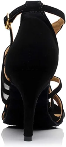 Vista 6 de Dress First Zapatos de baile de salón para mujer, zapatos de tacón alto, zapatos de salsa, sandalias latinas