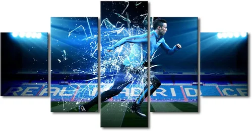 Vista 52 de TUMOVO Lienzo decorativo para pared, cuadro de Cristiano Ronaldo, cuadros de club de fútbol, impresiones en lienzo, póster de arte de pared, arte