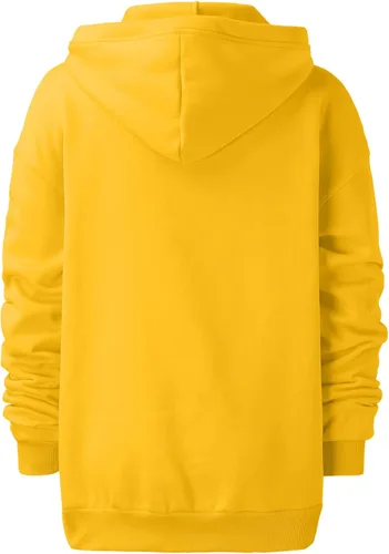 Vista 5 de Sudaderas con capucha y cordón para mujer, estilo casual, con capucha, cuello con cremallera, manga larga, sueltas, Beige