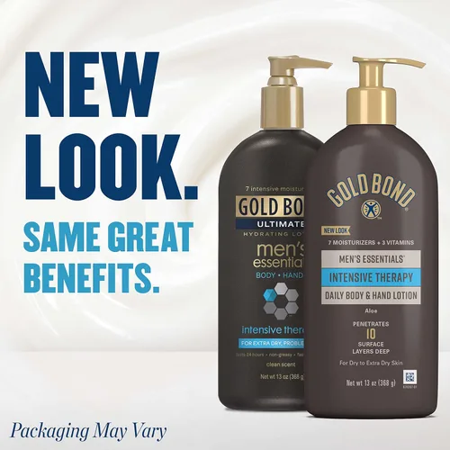 Vista 2 de Gold Bond Ultimate Men's Essentials Intensive Therapy loción hidratante de 13 onzas, paquete de de 1