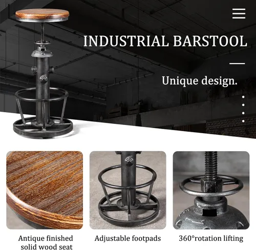 Vista 9 de Juego de 2, 26-30 pulgadas, diseño de boca de incendios con diseño de boca de incendios ajustable giratoria, estilo americano, estilo steampunk